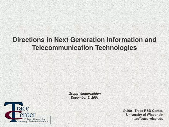 directions in next generation information and telecommunication technologies