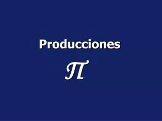 producciones