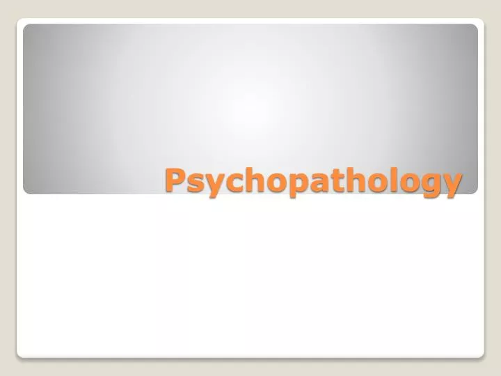 psychopathology