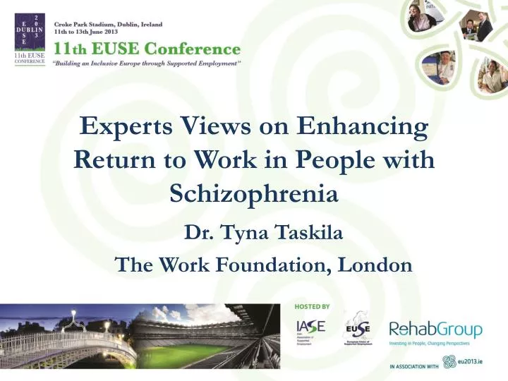 experts views on enhancing r eturn to work in people with schizophrenia