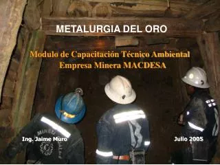 METALURGIA DEL ORO