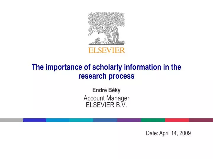 the importance of scholarly information in the research process