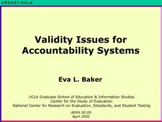 Validity Issues for Accountability Systems