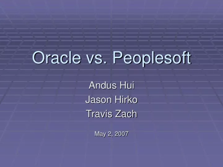 oracle vs peoplesoft