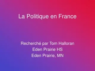 la politique en france