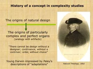 History of a concept in complexity studies