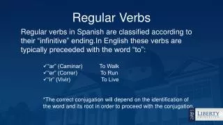 Regular Verbs