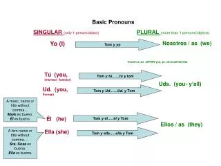 Basic Pronouns