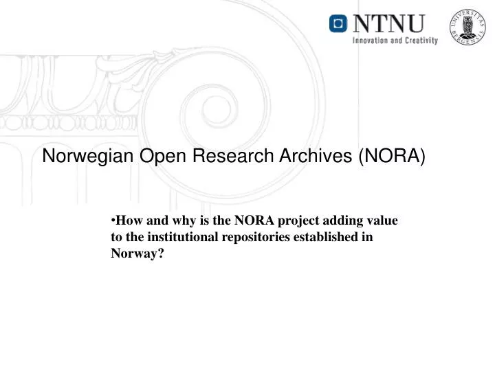 norwegian open research archives nora