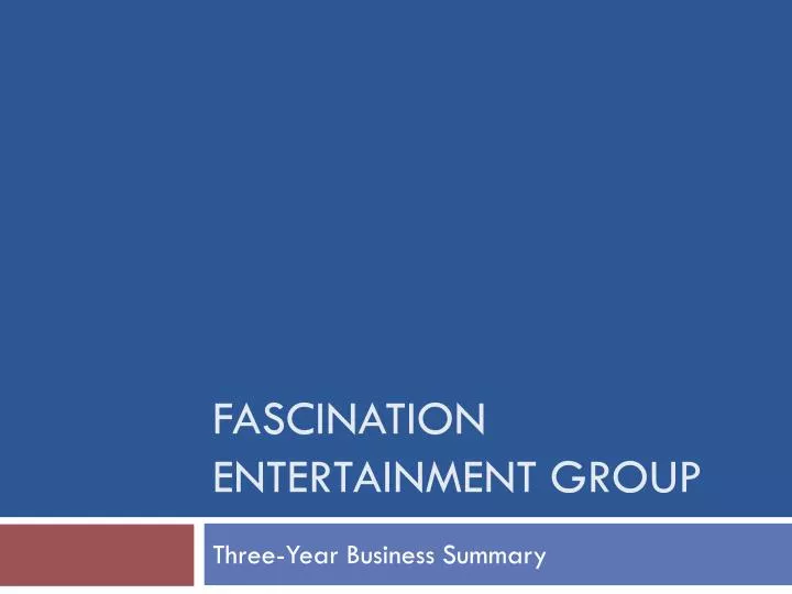 fascination entertainment group