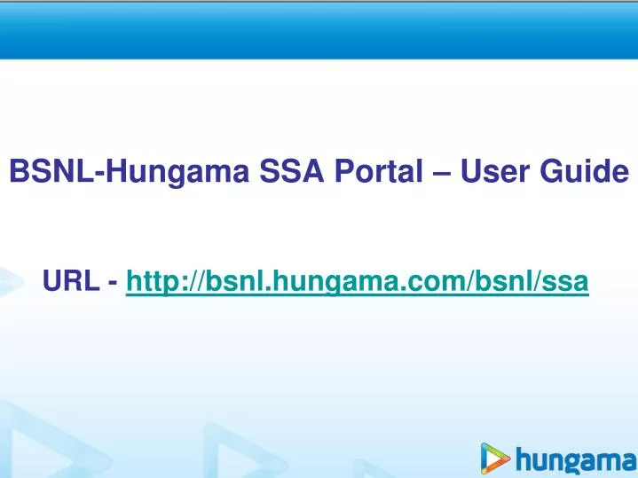 bsnl hungama ssa portal user guide