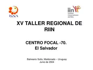 xv taller regional de riin