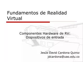 fundamentos de realidad virtual