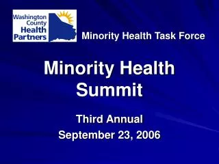 Minority Health Summit