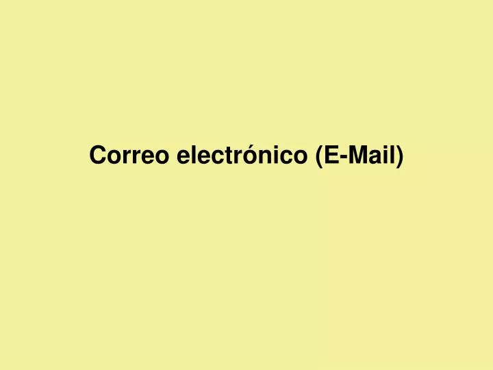 correo electr nico e mail
