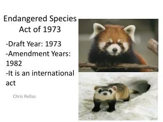 PPT - Endangered Species Act Of 1973 PowerPoint Presentation, Free ...