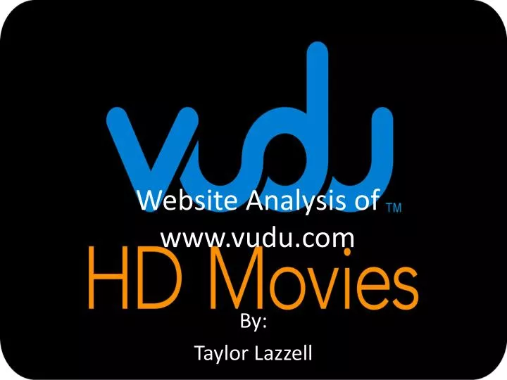 website analysis of www vudu com
