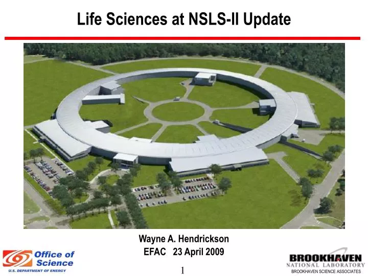 life sciences at nsls ii update