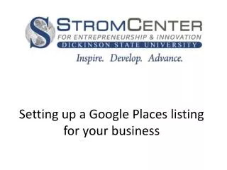 Setting up a Google Places listing for your business