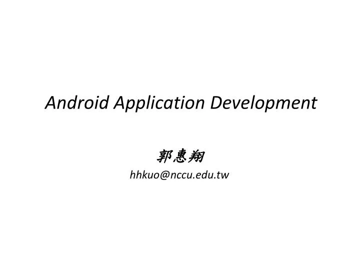 android application development