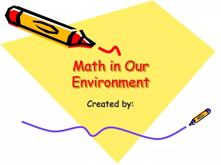math in our environment