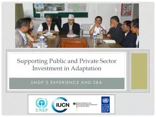 Supporting Public and Private Sector Investment in Adaptation
