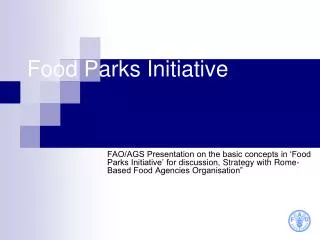 Food Parks Initiative