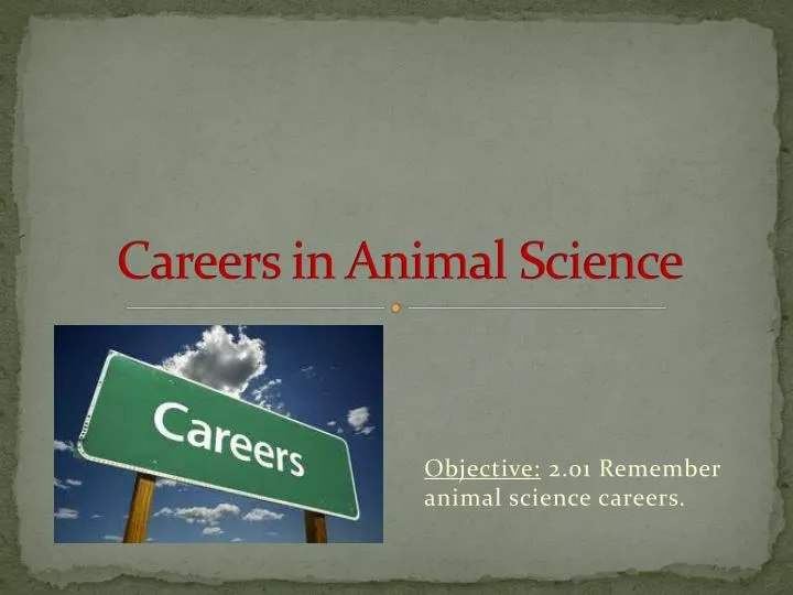 careers in animal science