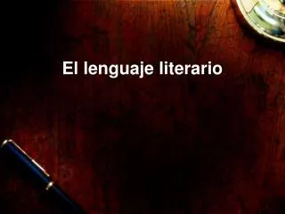 el lenguaje literario