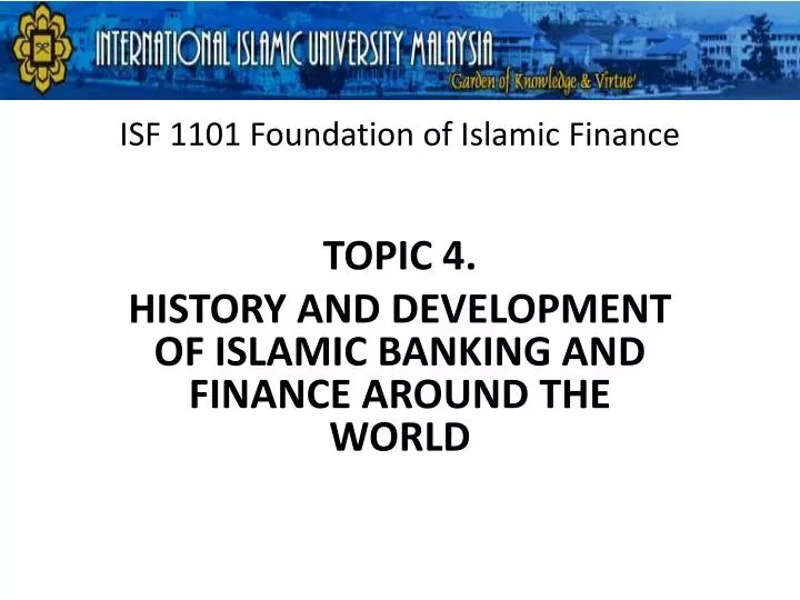 isf 1101 foundation of islamic finance