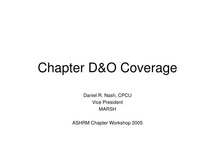 chapter d o coverage