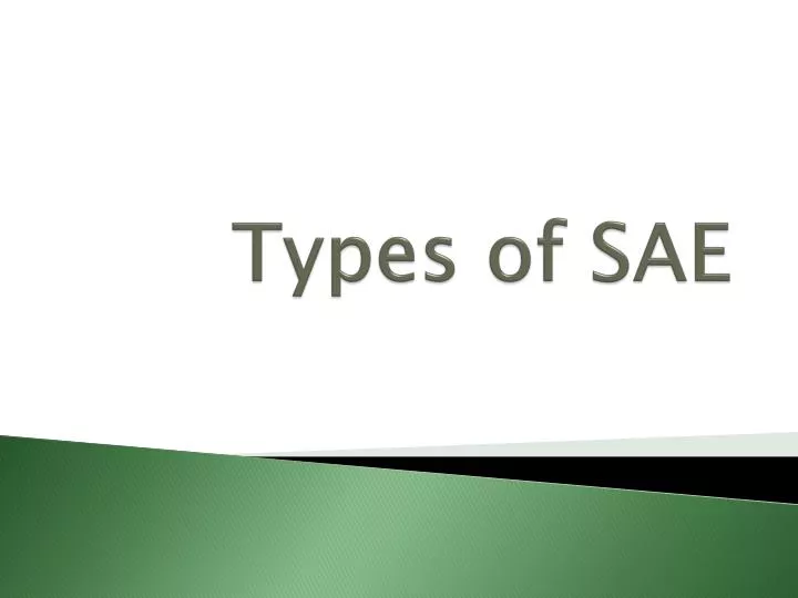 types of sae