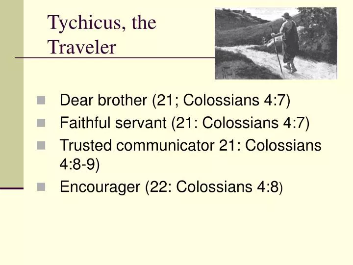 tychicus the traveler