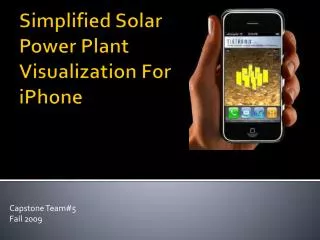 Simplified Solar Power Plant Visualization For iPhone
