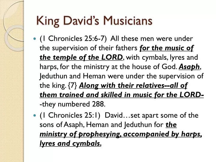 king david s musicians