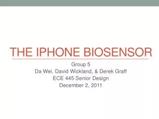 The Iphone biosensor