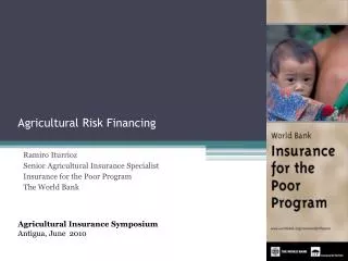 Agricultural Risk Financing