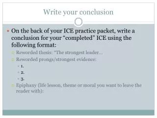 Write your conclusion
