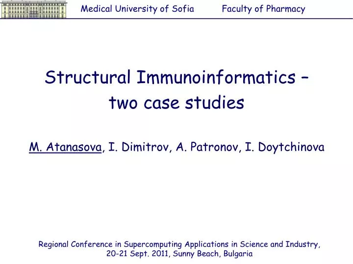 structural immunoinformatics two case studies