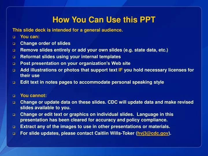 how you can use this ppt