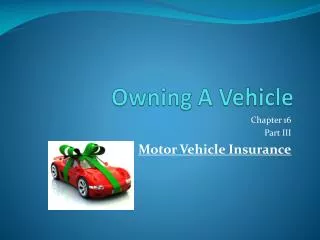 Owning A Vehicle
