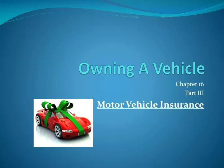 owning a vehicle