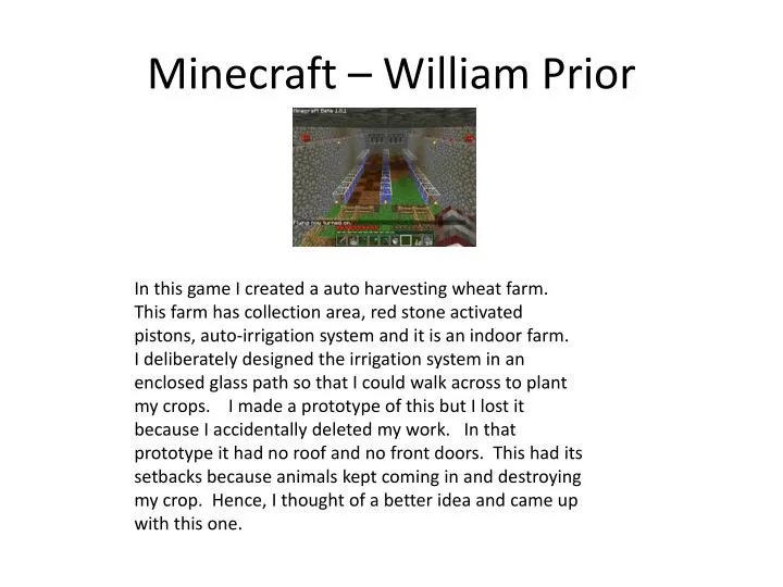 minecraft william prior