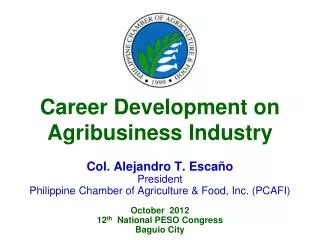 Career Development on Agribusiness Industry