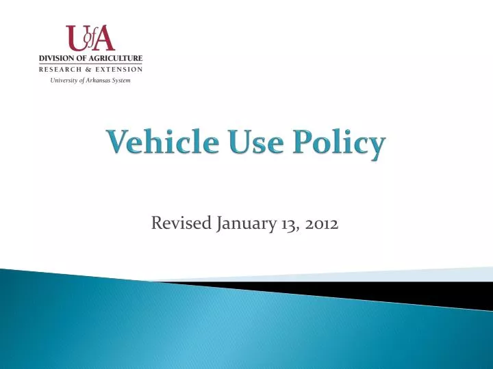 vehicle use policy