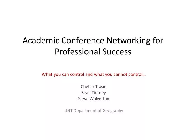 academic conference networking for professional success
