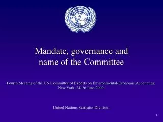 mandate governance and name of the committee