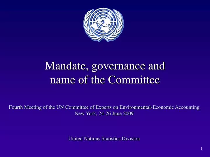 mandate governance and name of the committee