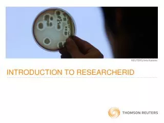 INTRODUCTION TO RESEARCHERID