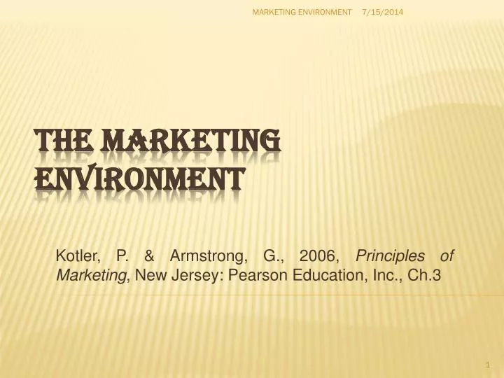 kotler p armstrong g 2006 principles of marketing new jersey pearson education inc ch 3